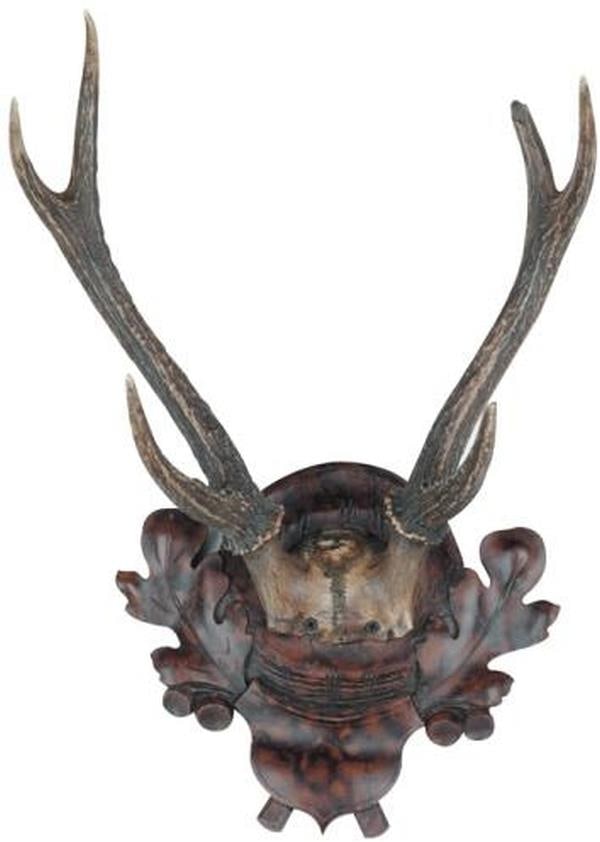 Lodge Style Antlers Wall Plaque Chocolate Finish Rustic Decor (1 of 1)