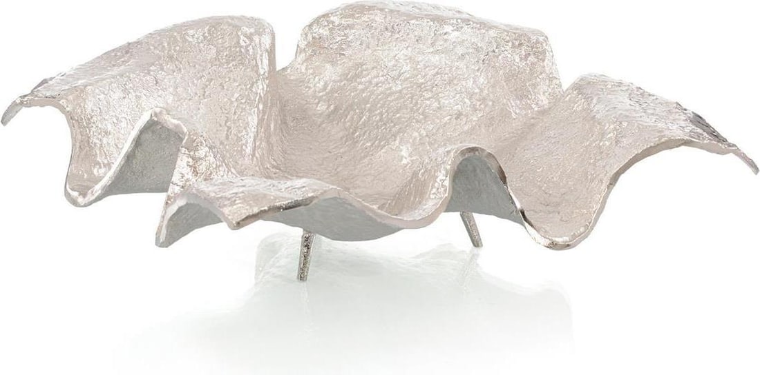 John-Richard Contemporary Square Aluminum Bowl with Nickel Finish (1 of 1)