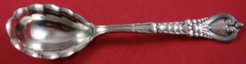 Tiffany & Co Florentine Sterling Silver Sugar Spoon Fluted 5 5/8": Tiffany & Co Florentine Sterling Silver Sugar Spoon Fluted 5 5/8" This exquisite Florentine sugar spoon by Tiffany & Co. is made of high-quality sterling silver and features a beautiful fluted design.