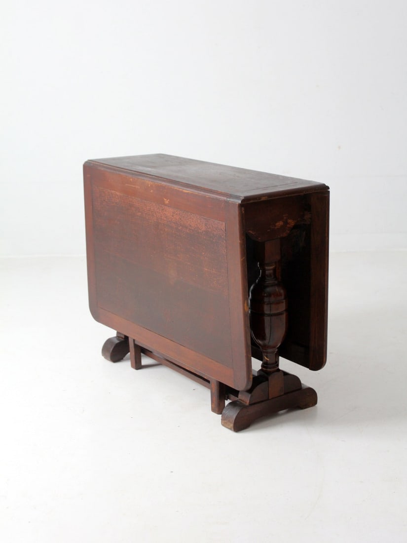 Victorian Antique Drop Leaf Console Table with Gate Legs (1 of 18)