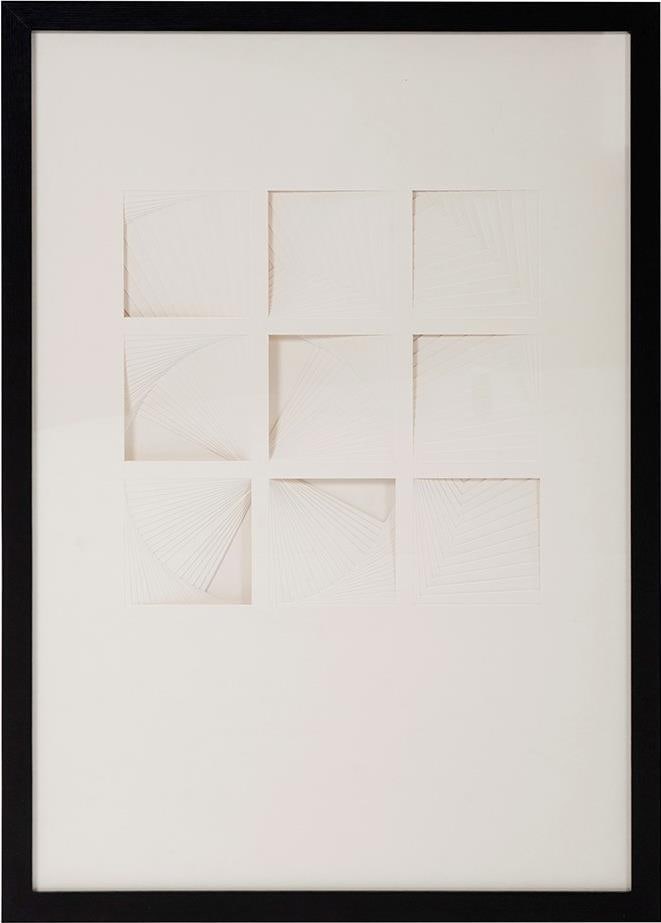 Howard Elliott Geometric Paper Shadowbox Art 27.5x19.75 Dimensions (1 of 3)