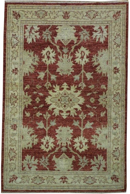 Handcrafted 4' x 5'10" Rust Red Chobi Peshawar Rug from Pakistan: Handcrafted 4' x 5'10" Rust Red Chobi Peshawar Rug from Pakistan Free continental US Shipping Transform your space with this stunning 4' x 5' 10" Rust Red Chobi Peshawar Rug. Handcrafted with exquisit