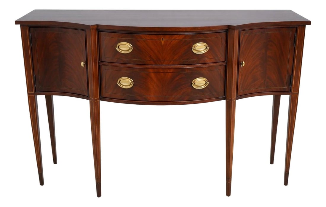 Federal Style Mahogany Sideboard With Inlay and Brass Hardware (1 of 10)