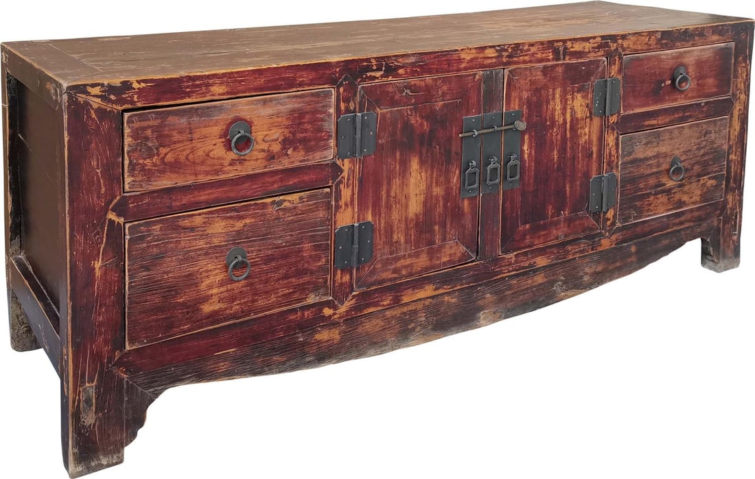 Traditional Chinese Style Reclaimed Elm Heritage Elm Sideboard (1 of 1)