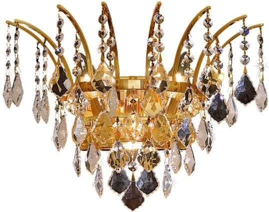 Elegant Lighting Victoria 3-Light Gold Crystal Wall Sconce UL-Listed (1 of 1)