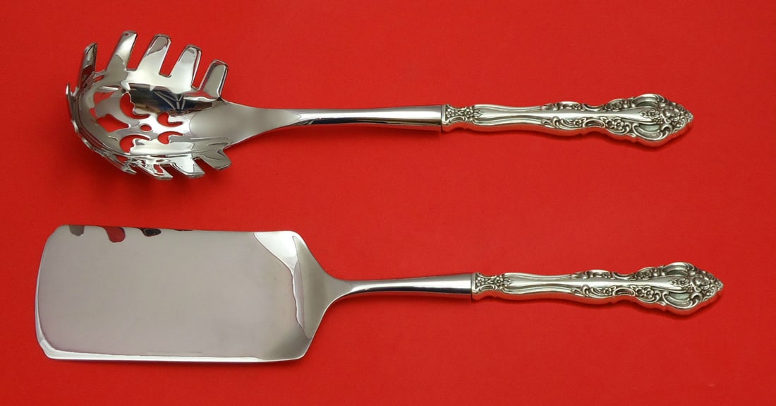 Oneida Michelangelo Sterling Silver Pasta Server Set 2pc Custom Made (1 of 1)