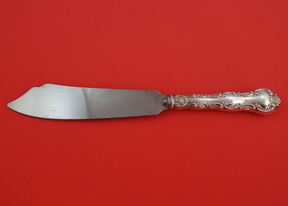 Birks Pompadour Sterling Silver Cake Knife 9 3/4" Old Style (1 of 3)