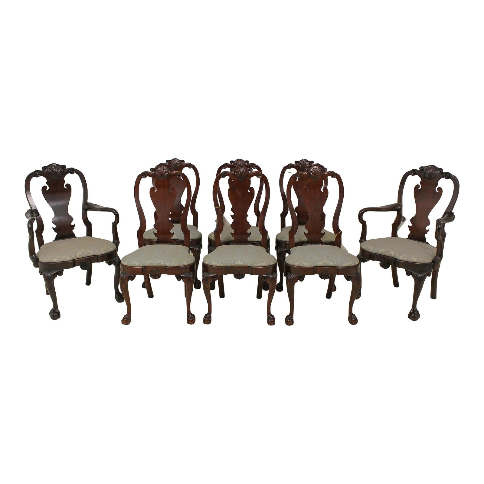 Set of 8 Winterthur Philadelphia Dining Chairs Mahogany Traditional Style (1 of 10)