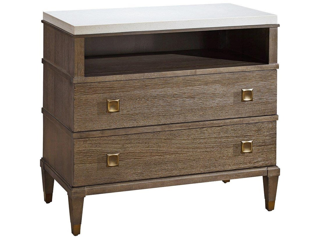 Universal Playlist Traditional Oak Veneer Nightstand Brown Eyed Girl Finish (1 of 6)