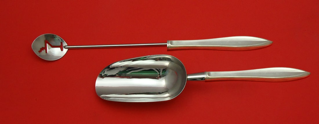 Esprit by Gorham Sterling Silver 2pc Bar Set Custom Made Martini Spoon Ice Scoop (1 of 1)