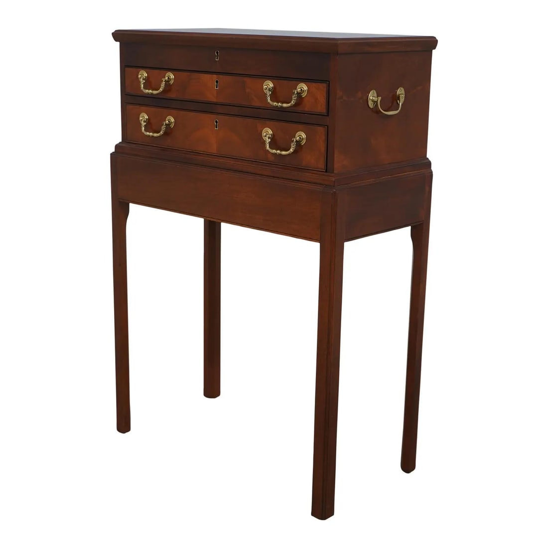 Baker Colonial Williamsburg Mahogany Silver Chest with Brass Hardware (1 of 10)