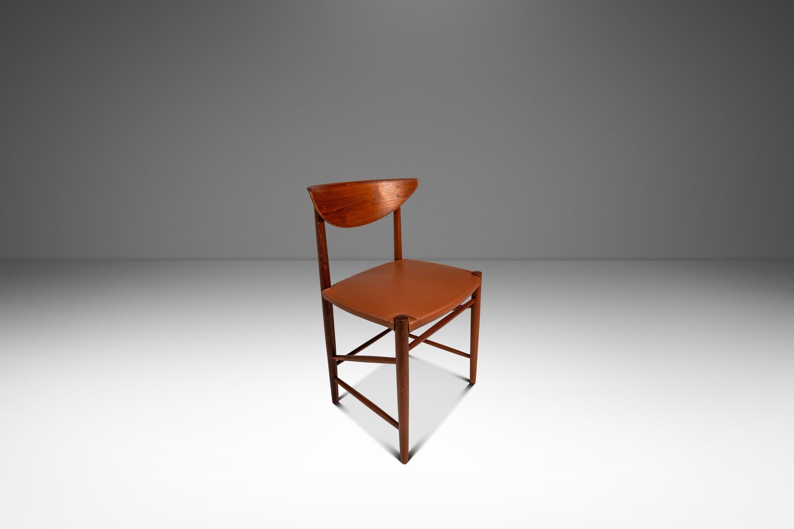 Teak and Leather Model 317 Side Chair by Peter Hvidt for Soborg Mobelfabrik Denmark 1960s (1 of 18)