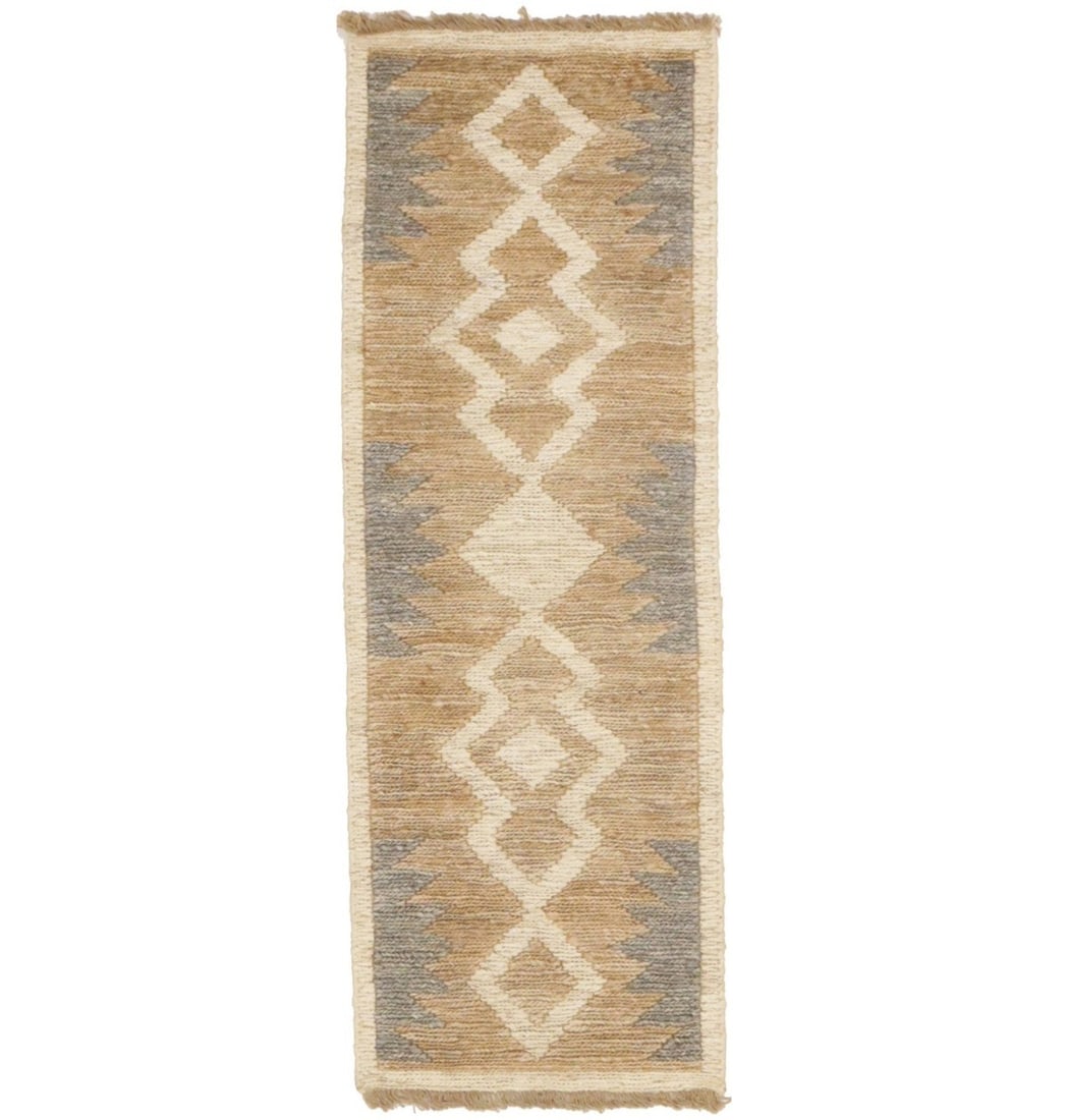 2'1 x 6' Modern Jute Geometric Runner Handwoven in India (1 of 13)