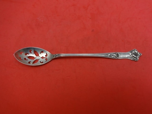 Alvin Morning Glory Sterling Silver Olive Spoon 6 1/8 Inch Monogrammed (1 of 1)