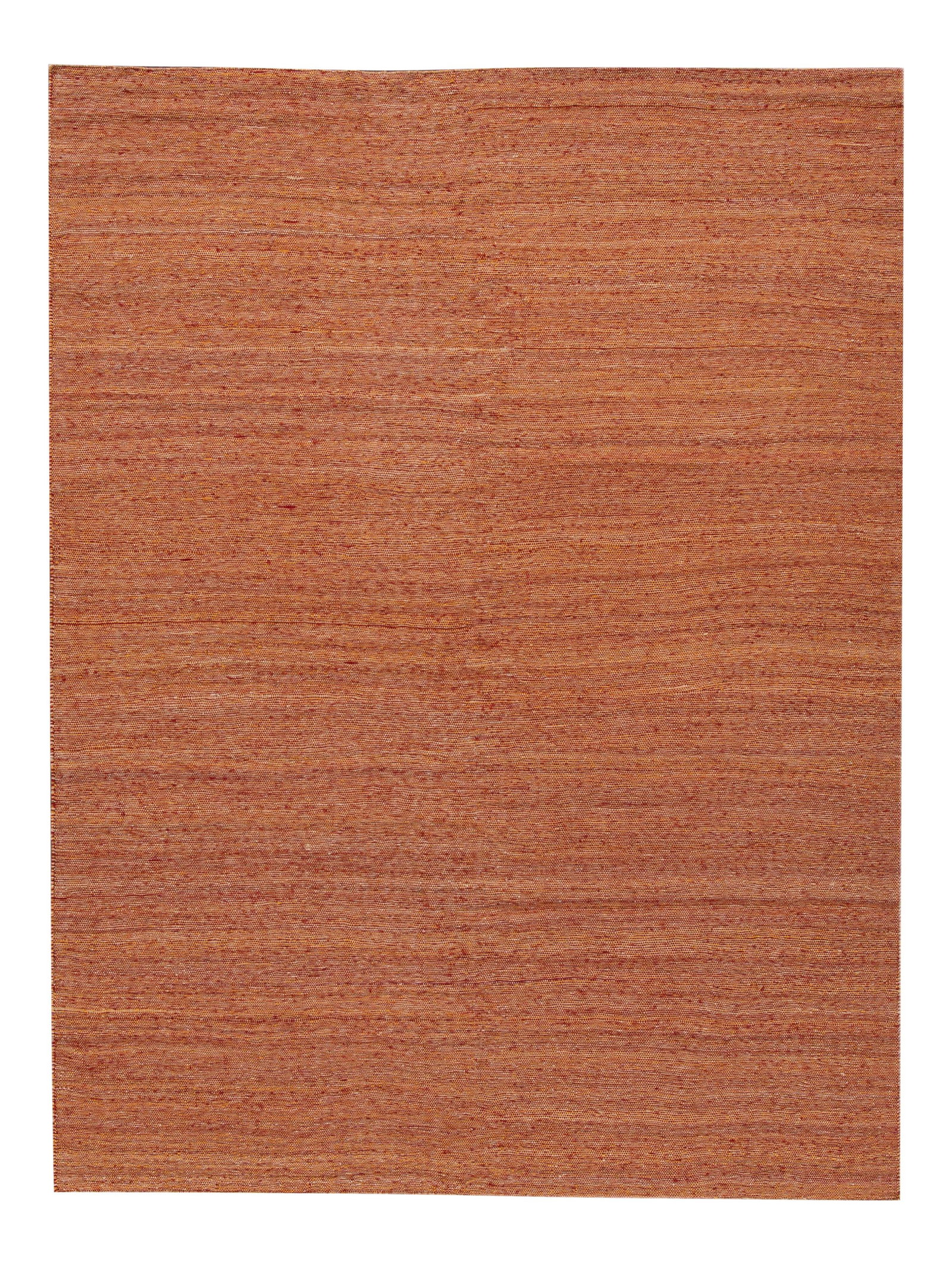 Vibrant Burnt Orange Hand-Knotted Kilim Wool Rug 7'6 x 10'0 (1 of 10)