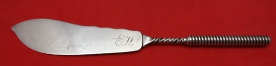 Whiting Twist Sterling Silver Master Butter Flat Handle 7 1/4" (1 of 2)