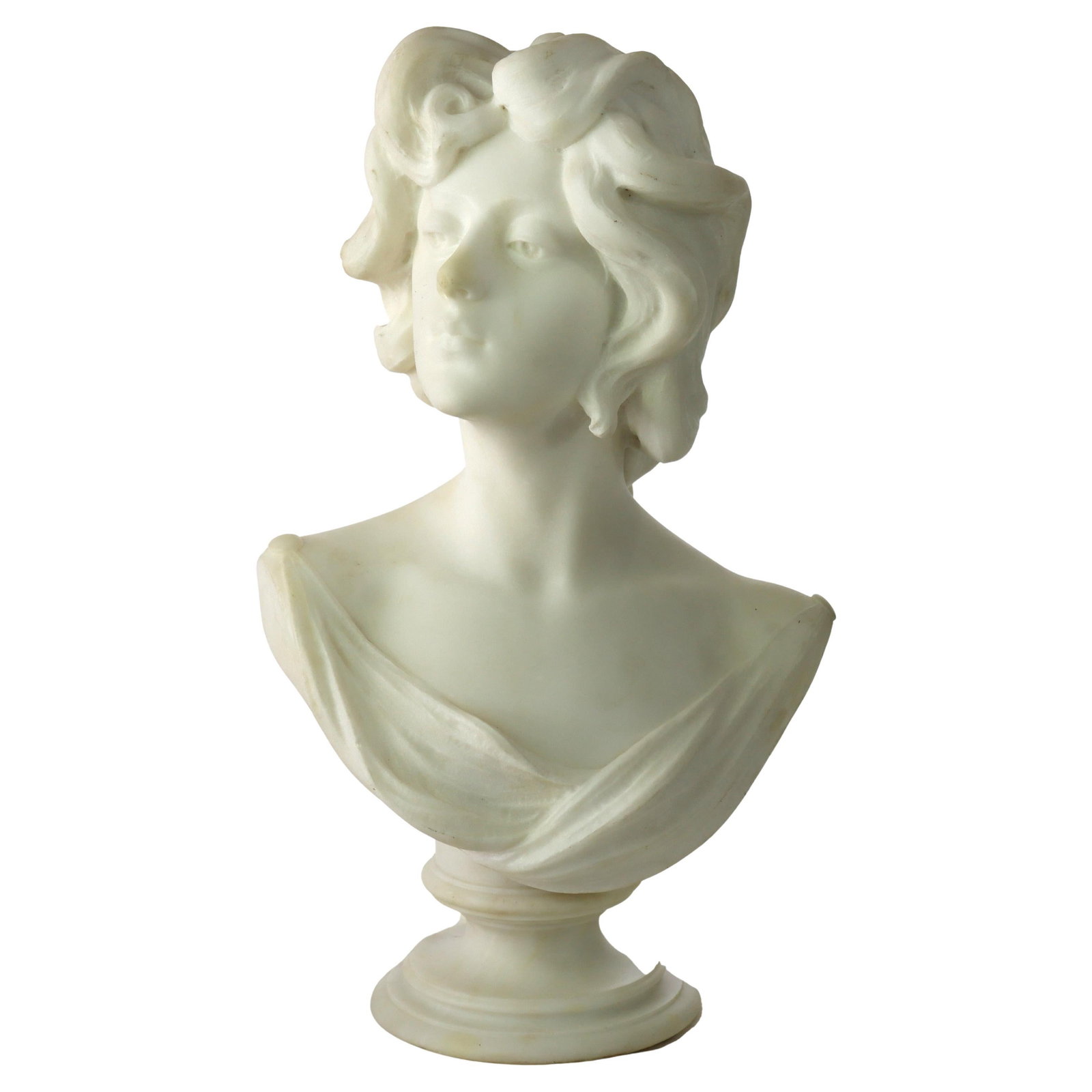 Antique Marble Bust Woman by A. Batacchi Florence C1890 (1 of 9)