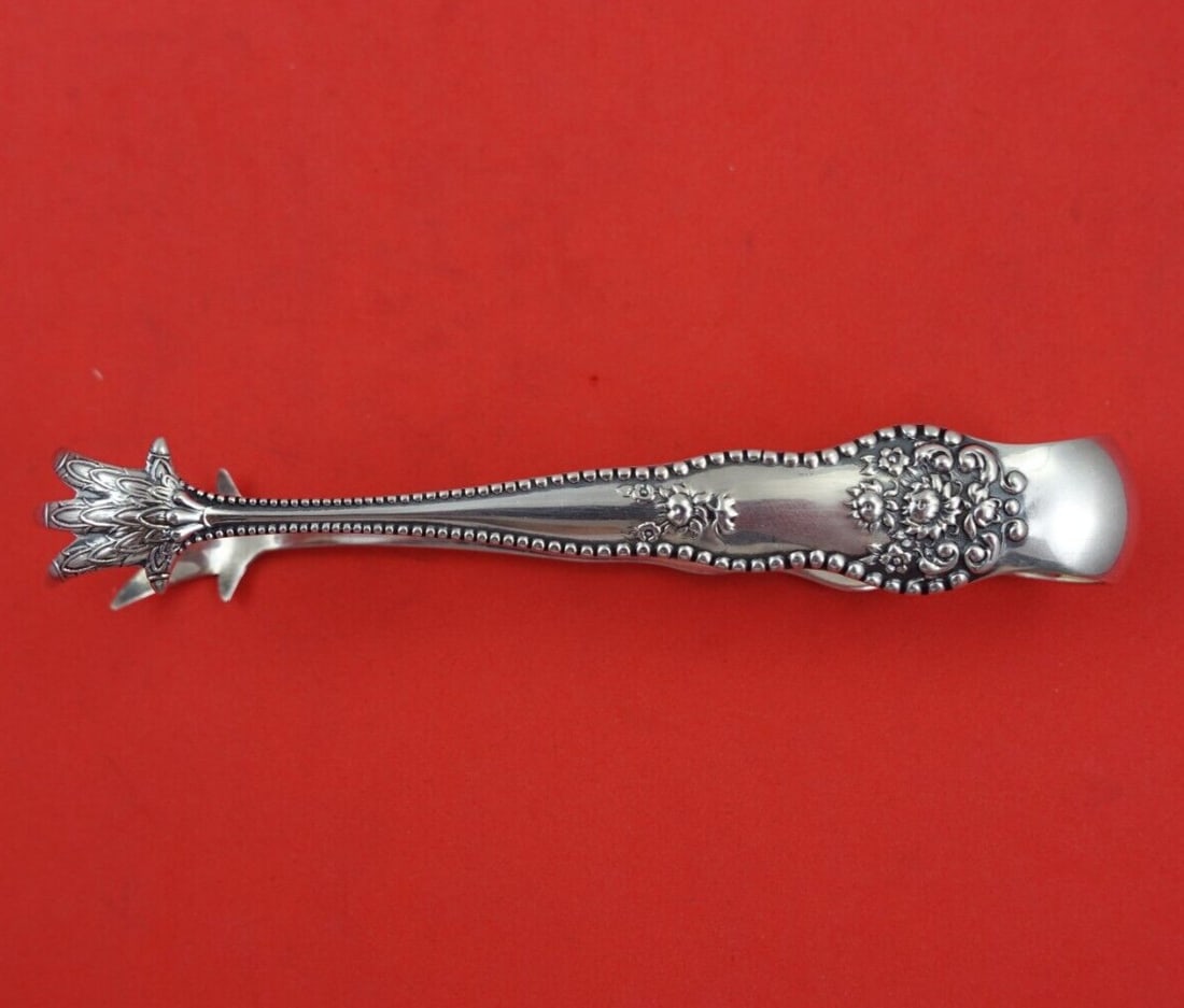 Mount Vernon Adolphus Sterling Silver Sugar Tong 4 3/4 Inch Serving Piece (1 of 3)