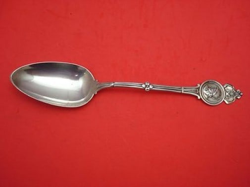 Victorian Koehler & Ritter Sterling Silver 9" Medallion Serving Spoon (1 of 1)