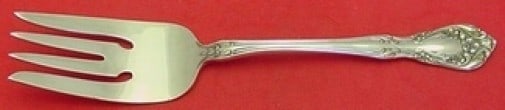Alvin Chateau Rose Sterling Silver Cold Meat Fork 7 3/8" Serving Piece (1 of 2)