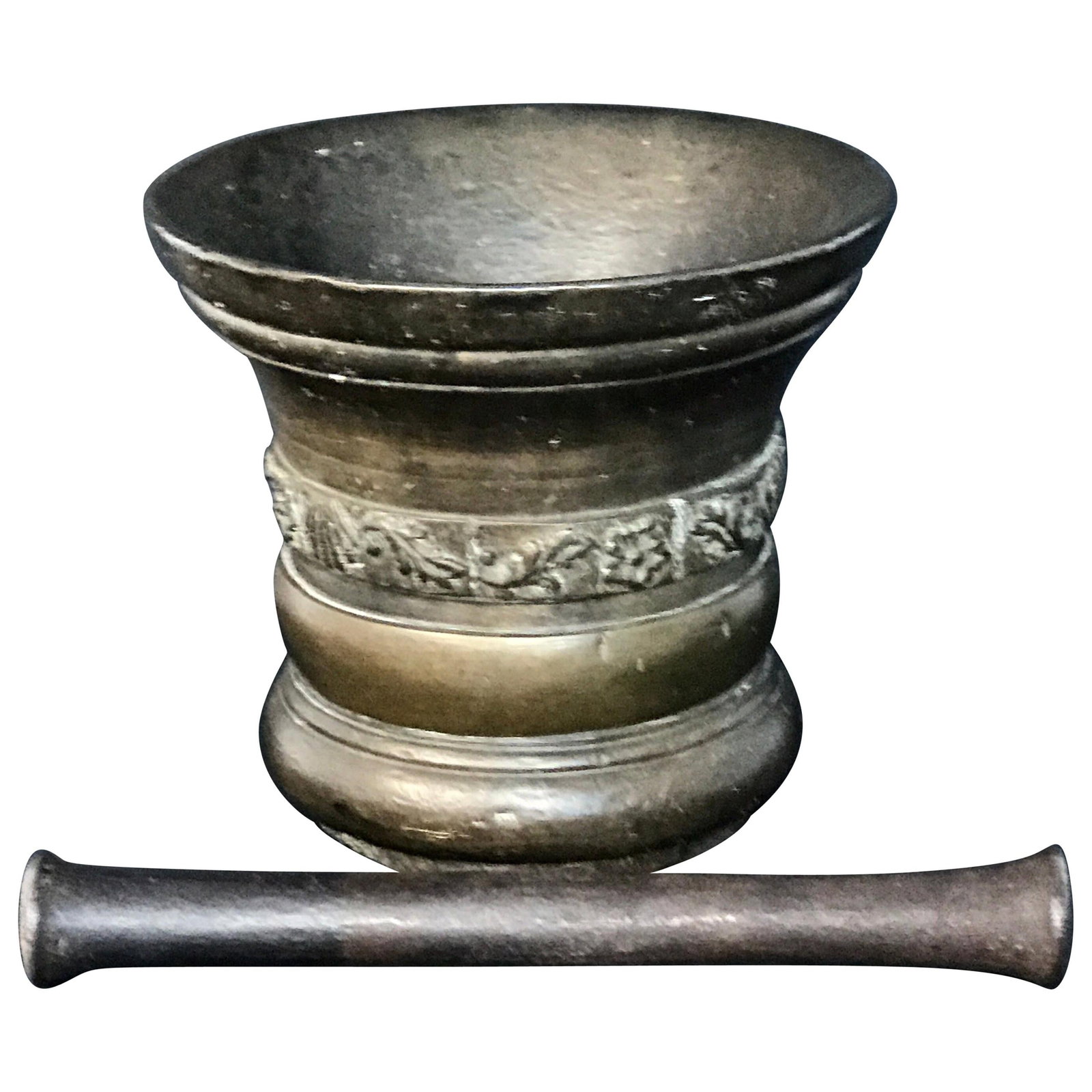 Antique Italian Bronze Mortar and Pestle Set Baroque 18th Century (1 of 17)