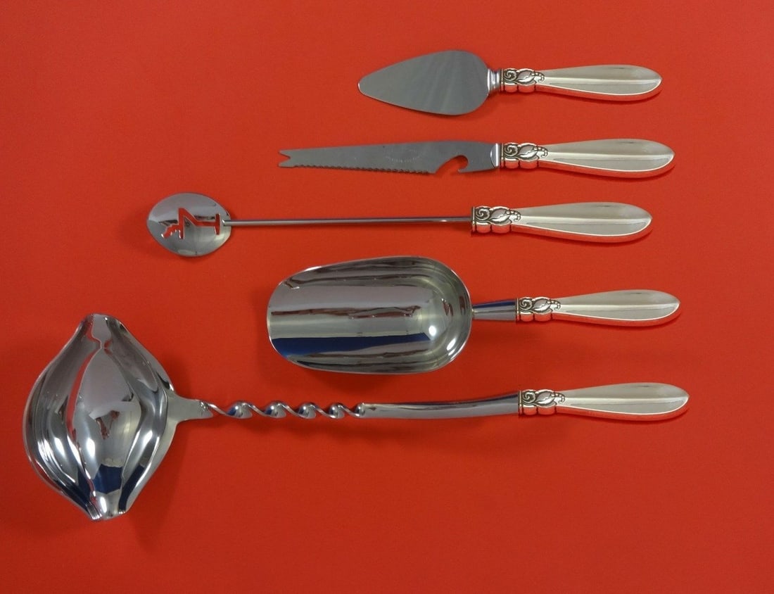 Frigast Princess Fuchsia Sterling Silver 5pc Cocktail Bar Set (1 of 1)