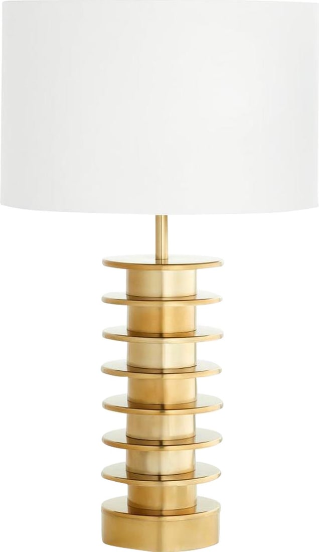 Cyan Alessio Brass Table Lamp Deruta Style UL-Listed 30.75H (1 of 3)