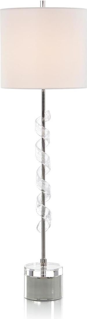 John-Richard Frosted Glass Swirl Buffet Lamp 38 Inches UL-Listed (1 of 1)