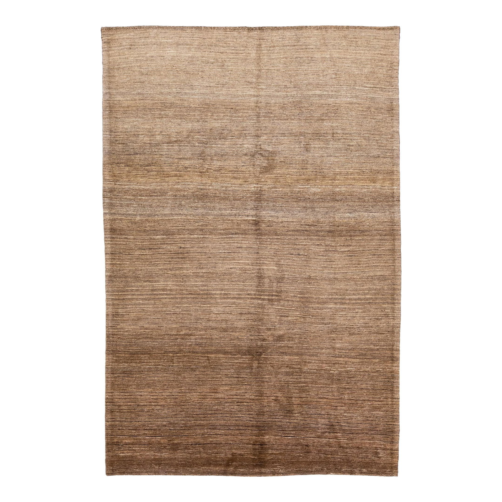Handmade Brown Gabbeh Wool Rug 6'4 x 9'7 Solid Design (1 of 10)