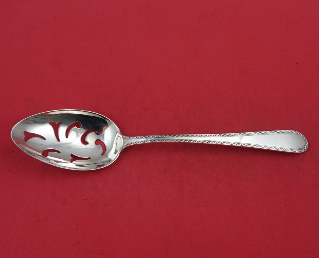 Kirk Winslow Sterling Silver Slotted Serving Spoon 8 1/8" Heirloom (1 of 3)