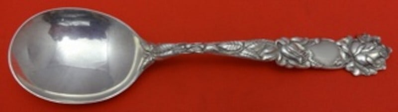 Alvin Bridal Rose Sterling Silver Gumbo Soup Spoon 6.75 Inch (1 of 2)