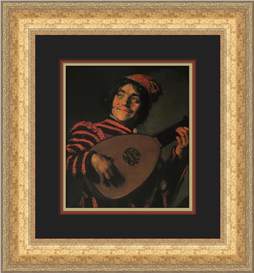 Frans Hals The Clown with the Lute Custom Framed Art Print (1 of 2)