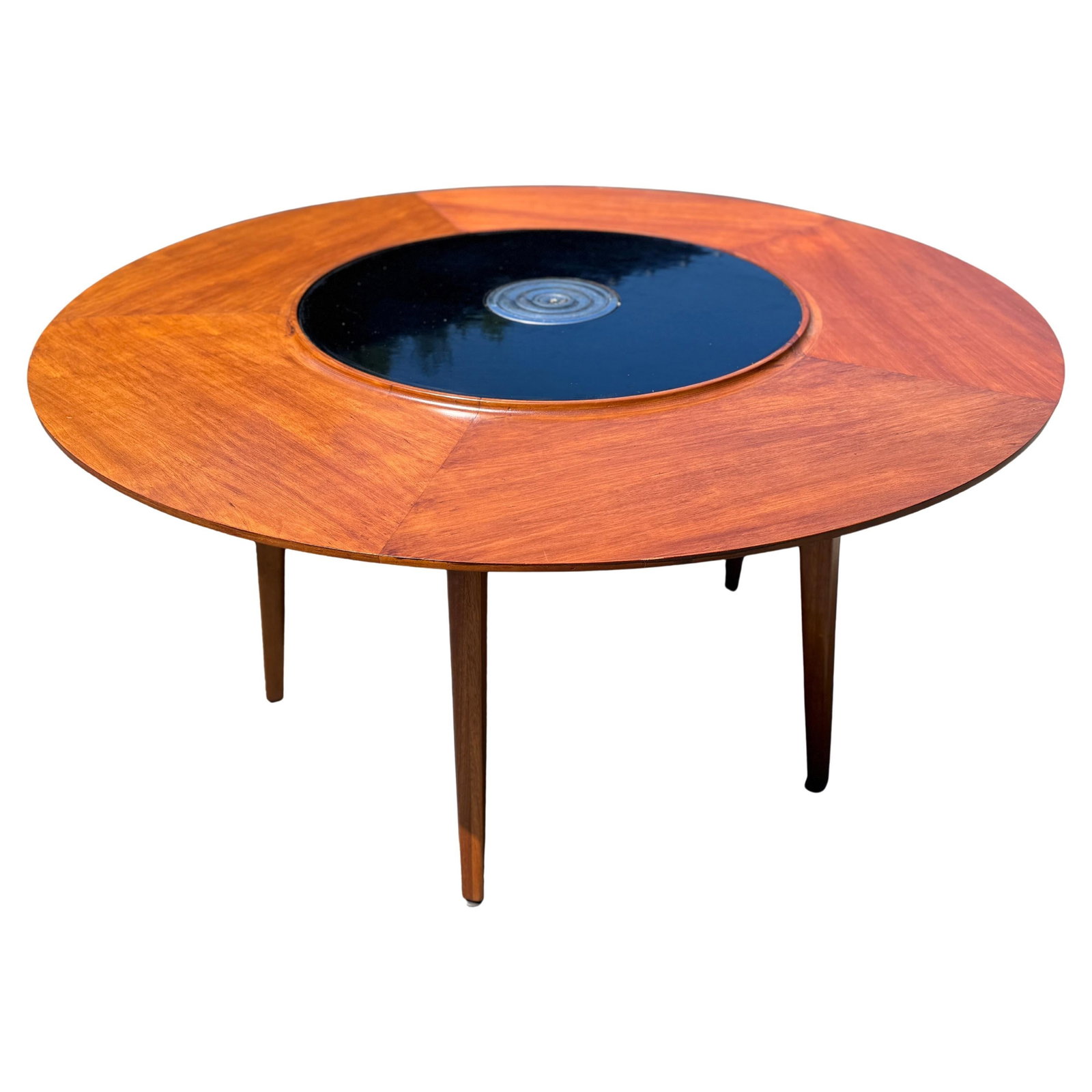 Rare Edward Wormley Dunbar Walnut Lazy Susan Dining Table MCM (1 of 18)