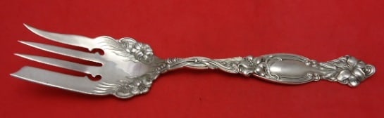 International Sterling Silver Frontenac Large Cold Meat Fork 8 3/4" (1 of 2)