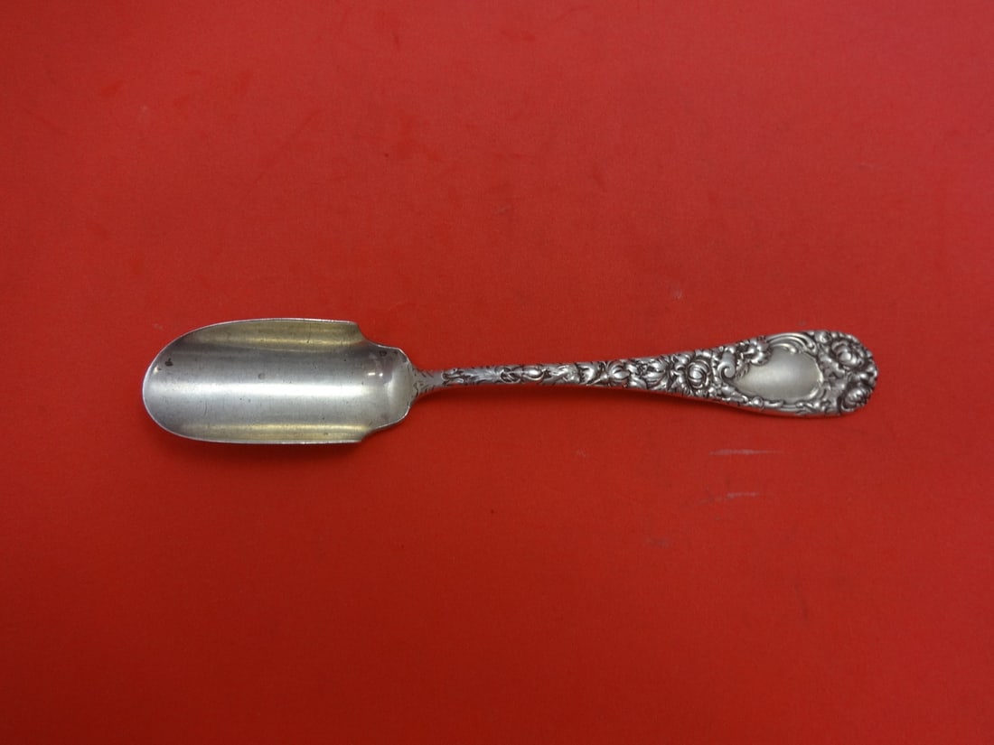 Durgin Chrysanthemum Sterling Silver Cheese Scoop 5 3/4" Serving Piece (1 of 2)