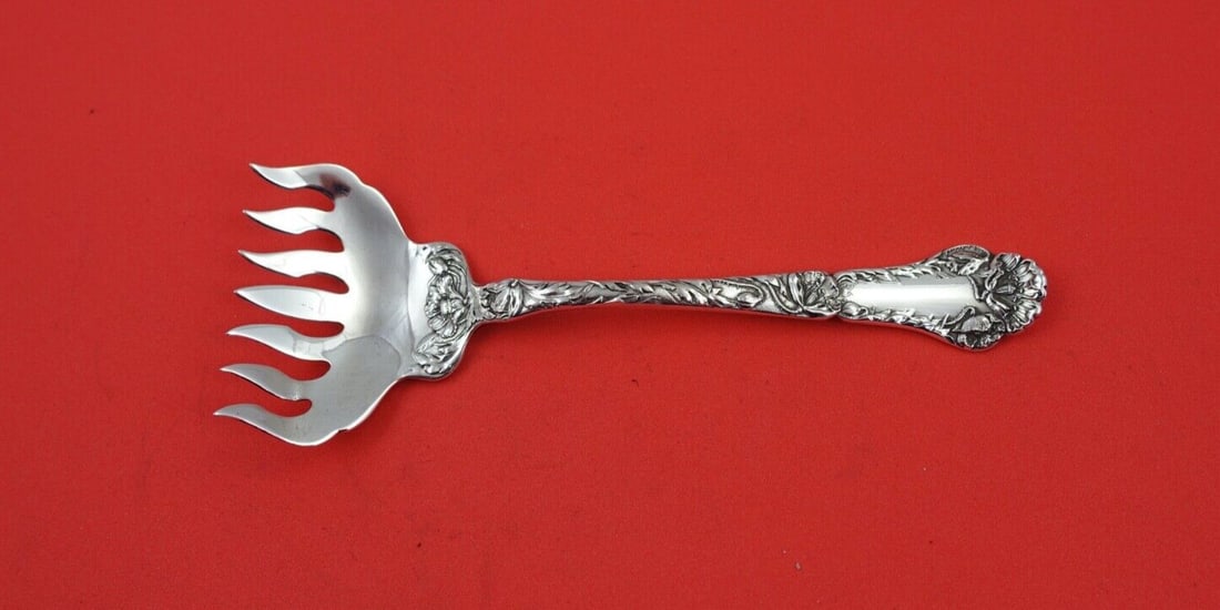 Gorham Poppy Sterling Silver Sardine Fork 5 1/4 Inches (1 of 2)