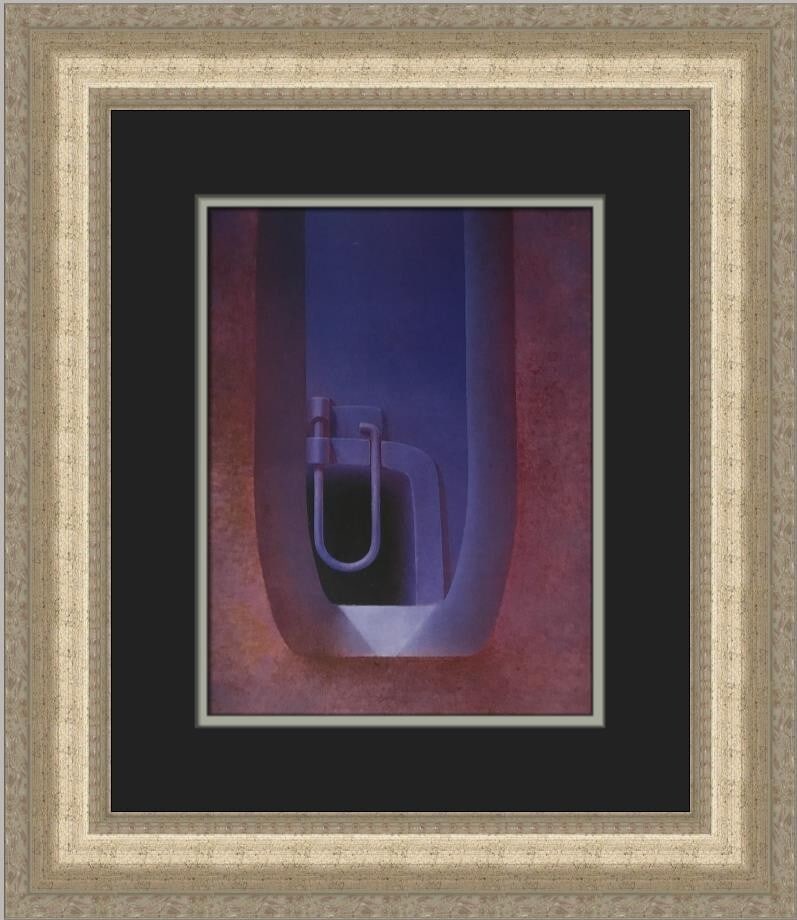 H.R. Giger Passage IV Custom Framed Fantasy Surrealism Print: H.R. Giger Passage IV Custom Framed Fantasy Surrealism Print Enhance your art collection with this stunning custom framed print of "Passage IV" by H.R. Giger. Measuring a total of 19" x 17", this medi