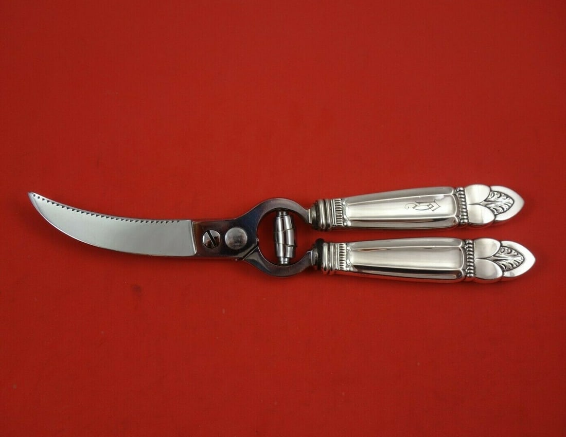 Frank Whiting Princess Ingrid Sterling Silver Lobster Shears 10 1/4" (1 of 3)