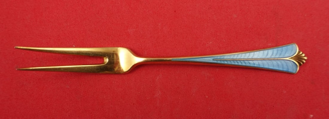 David Andersen Sterling Silver Town Hall Strawberry Fork 4 1/8" (1 of 2)