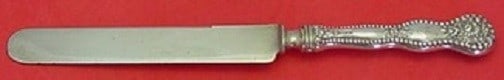Mount Vernon Adolphus Sterling Silver Dinner Knife 9 3/4 Inch: Mount Vernon Adolphus Sterling Silver Dinner Knife 9 3/4 Inch This exquisite dinner knife features the elegant Adolphus pattern by Mount Vernon, crafted from high-quality sterling silver. Measuring 9