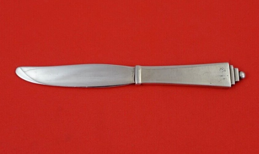 Georg Jensen Pyramid Sterling Silver Baby Knife 4 1/4 inches GI/GJ Mark (1 of 2)