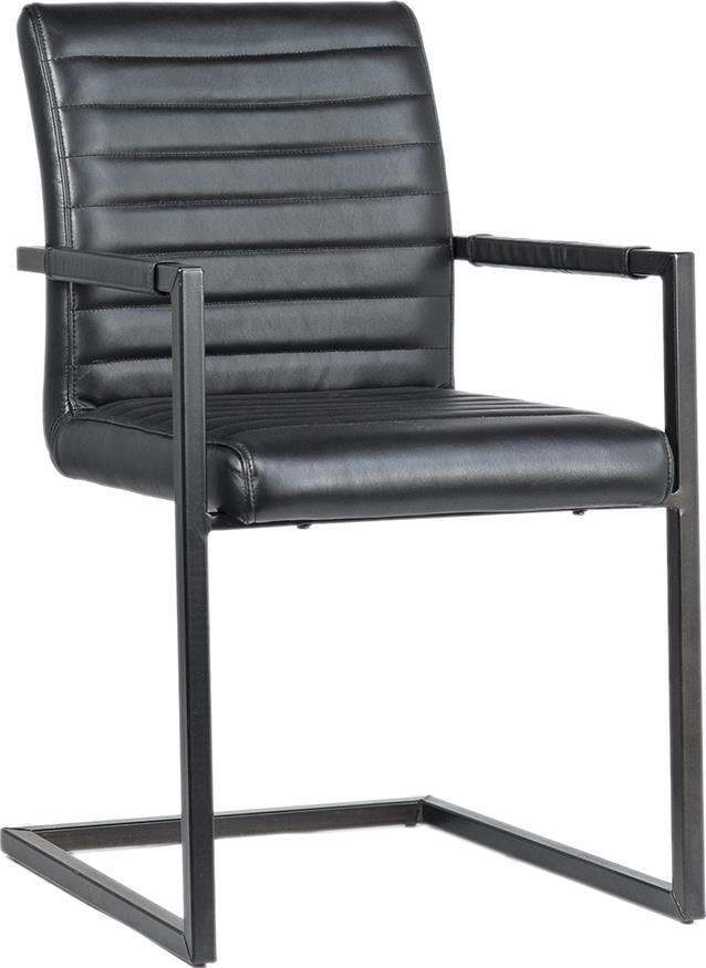 Failon Elegant Black Dining Chair with Genuine Leather (1 of 1)