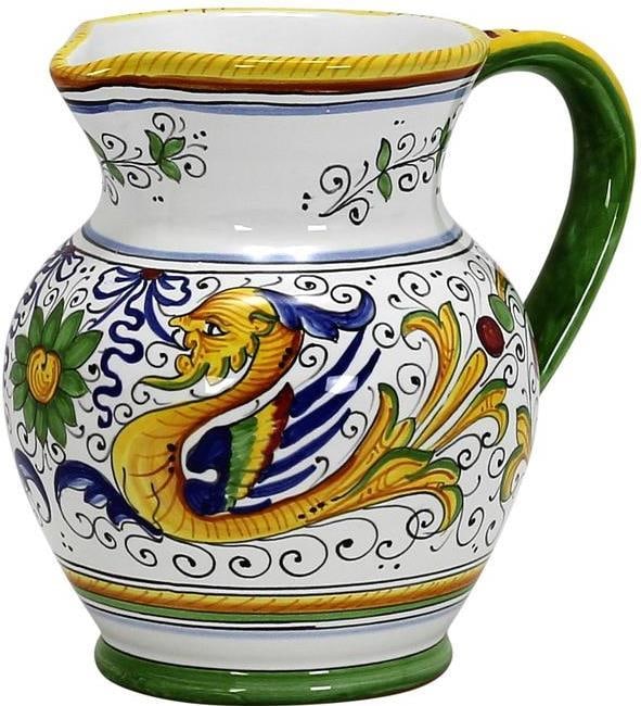 Traditional Deruta Raffaellesco Ceramic Pitcher 1.25 Liters (1 of 4)