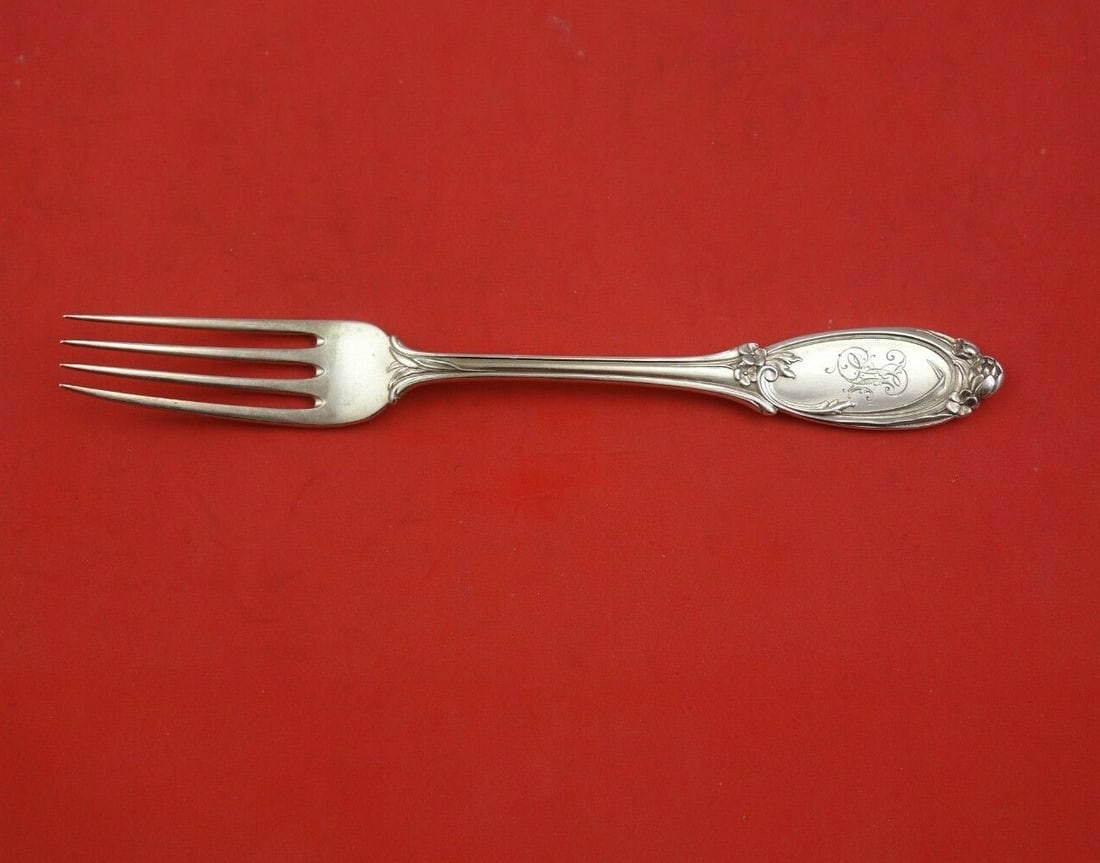 Russian Sterling Silver Salad Dessert Fork 6 3/4 Inch Heirloom (1 of 3)