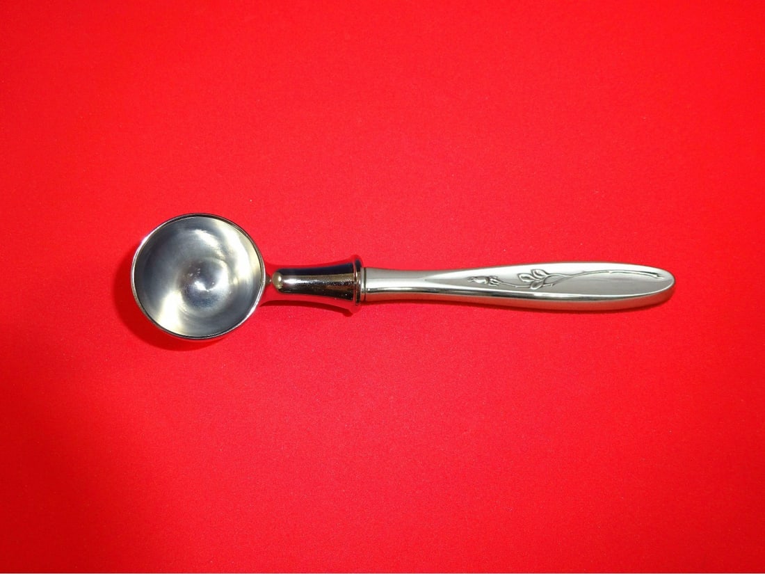 Towle Rose Solitaire Sterling Silver Coffee Scoop Custom Made 6 Inches (1 of 3)
