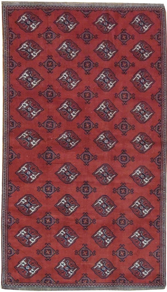 Hand-Knotted 4.6 x 7.7 Persian Bokhara Area Rug (1 of 6)