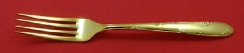 Towle Madeira Vermeil Sterling Silver Fork 7 3/8 Inch Gold Accents (1 of 1)