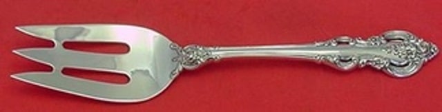 Towle El Grandee Sterling Silver 3-Tine Cold Meat Fork 9 1/8 Inch (1 of 2)