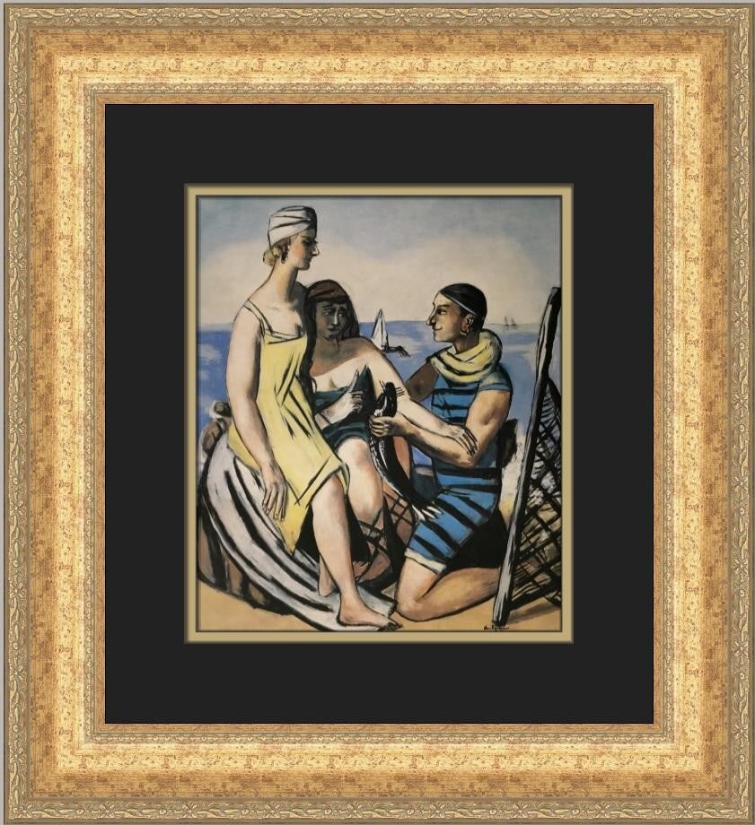 Max Beckmann Small Fish Custom Framed Print 18x17 with Gold Antique Frame (1 of 2)