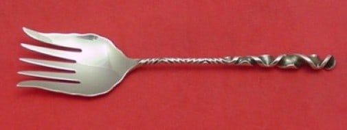 Whiting Sterling Silver Reverse Twist #8 5-Tine Sardine Fork 6 1/4" (1 of 2)